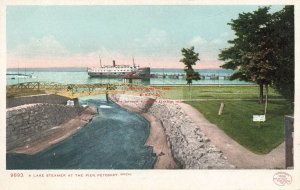 MI, Petoskey, Michigan, Lake Steamer At Pier, Detroit Pub No 9893