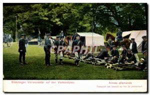 Old Postcard Army German Army Transportation wounded instead of dressing