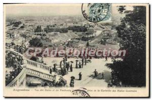 Postcard View of Old Angouleme stations and Faubourg taking the trash of Cent...