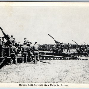 c1940s WWII Mobile Anti-Aircraft Gun Units Training Artillery Army Military A201