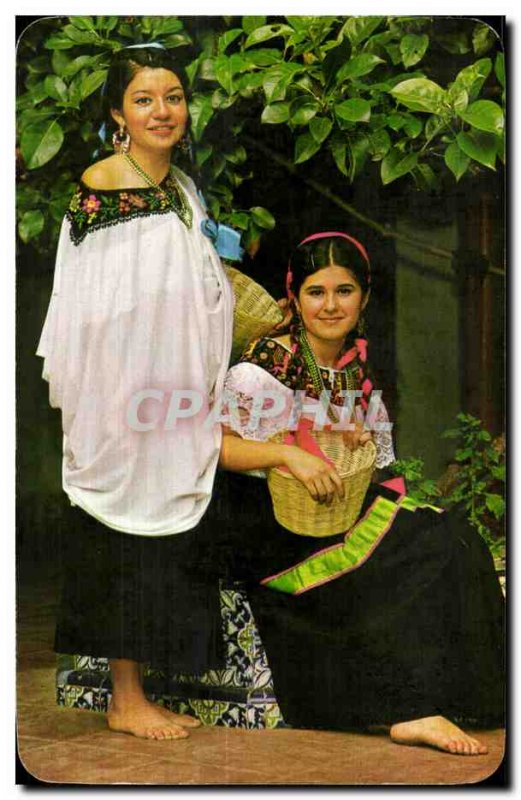 Old Postcard Mexico Trajes Tipicos Tzeltal of the Region Yajalon Typical Tzei...