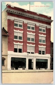 Cadillac Michigan~Elks Temple~Grand Rapids Benjamins Work Clothes Adv~1917 PC