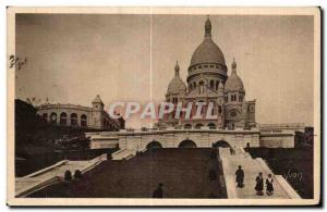 Old Postcard Paris The Basilica of Sacre Coeur Montmartre