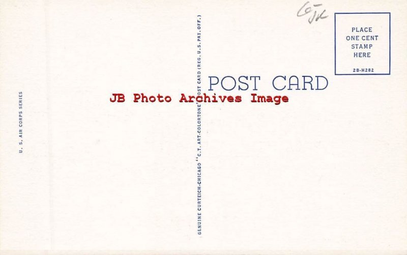 Large Letter Linen, Keep 'Em Flying,  US Air Corps Series, Lightning Interceptor