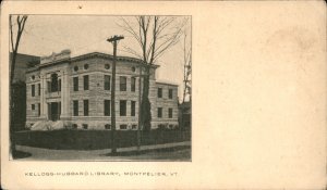 Montpelier Vermont Kellogg Hubbard Library Vintage Private Mailing Postcard