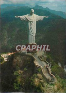 Postcard Modern Brasil Turistico Rio de Janeiro Monument to Christ the Redeemer