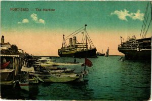 CPA AK Steamers - The Harbour - Port-Said SHIPS (911466)