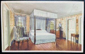 Vintage Postcard 1934 General Washington's Bed Chamber, Mount Vernon, VA