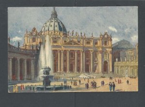 Post Card Ca 1899 Rome Italy Basilica Of St Peter UDB
