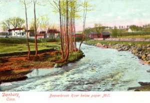 CT Danbury Connecticut Beaver Brook River Postcard