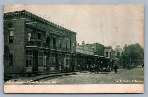 SHERMAN NY MAIN STREET ANTIQUE POSTCARD 