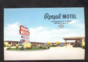 OKLAHOMA CITY OKLAHOMA ROUTE 66 ROYAL MOTEL VINTAGE ADVERTISING POSTCARD