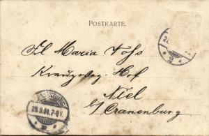 germany, KREFELD, Bismarck Platz, Flag Postcard (1901)