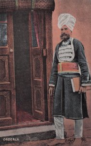 Orderly India Old Military Postcard