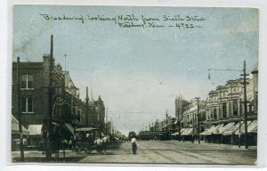 Broadway Looking North Pittsburg Kansas 1909 postcard