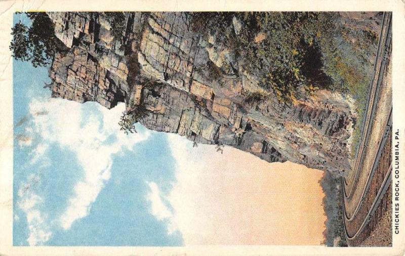 Columbia Pennsylvania Chickies Rock Street View Antique Postcard K88345