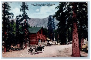 c1910's Glencove Inn Halfway Up Pike's Peak Auto Highway Colorado CO Postcard