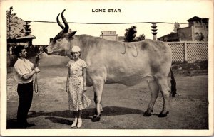 Postcard Lone Star JJ Ranch 530 lb Cattle Jeanne Maulsby San Antonio Texas