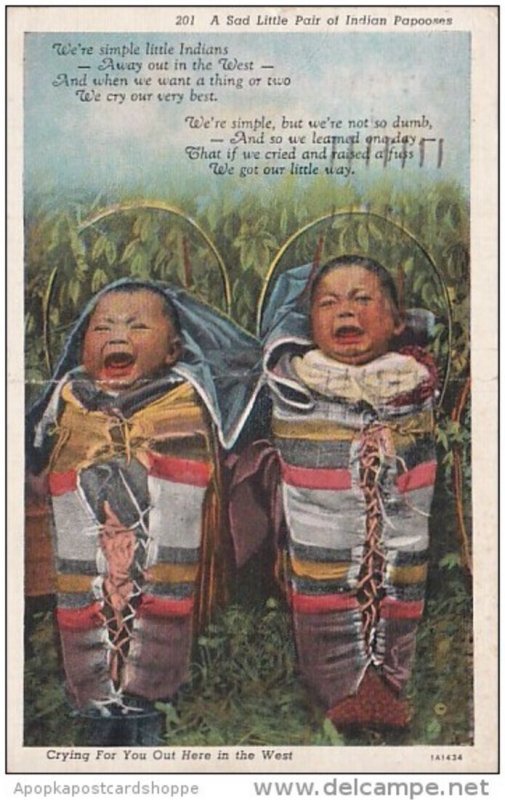 Little Pair Of Indian Papooses 1938