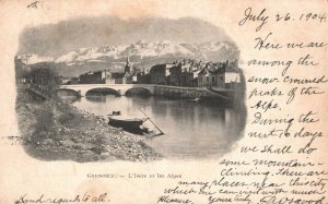 Vintage Postcard 1904 Grenoble L'Isere Et Jes Alpes France