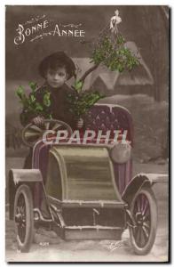 Old Postcard Fantasy Child Cars