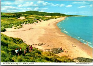 Postcard Ireland Wicklow Bray multiview beach scene cars