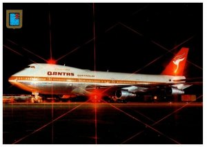 Quantas Airlines Australia  Boeing 747 Airplane Postcard