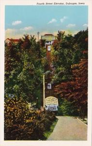 Iowa Dubuque Fourth Street Elevator 1955 Curteich