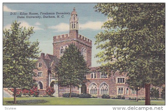 DURHAM, North Carolina, PU-1956; Kilgo House, Freshman Dormitory, Duke Univer...