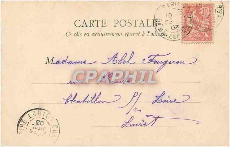 Old Postcard The Tower Bridge Marne Champigny