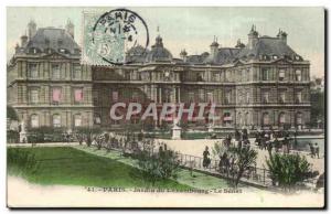 Paris Postcard Old Luxembourg Garden Le Senat