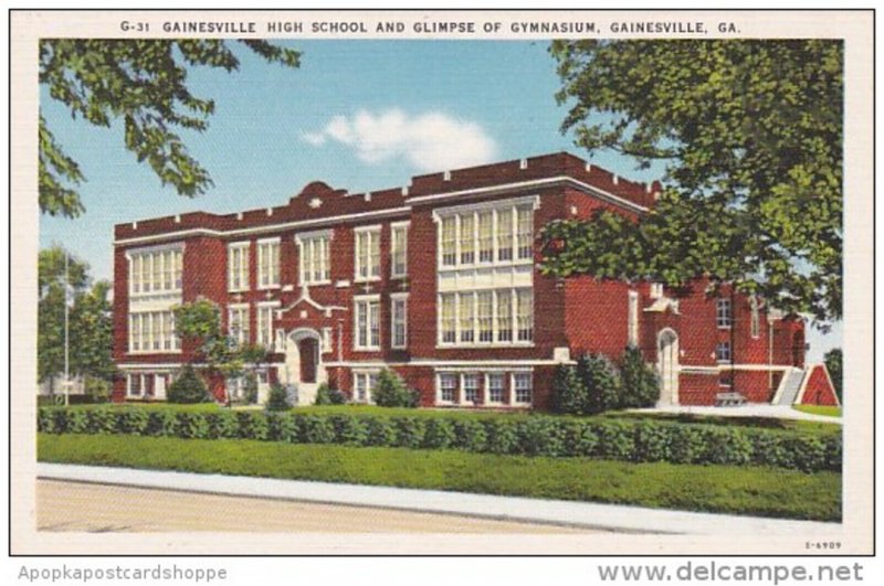 Georgia Gainesville High School And Glimpse And Glimpse Of Gymnasium