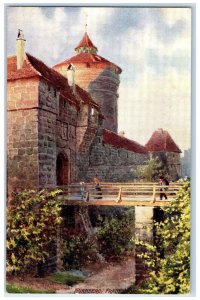 c1910 Bridge View Nuremberg Frauentor Germany Oilette Tuck Art Postcard