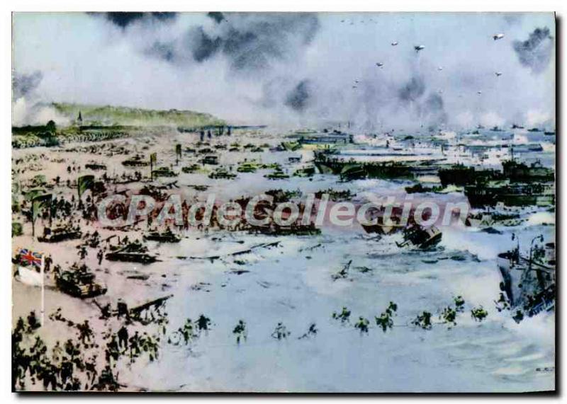 Modern Postcard Unloading in Normandy France the battle rage in 1944 will be ...