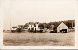 Pleasant Point Resort Honey Harbour Ontario ON c1947 Real Photo Postcard E39