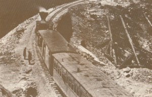 Locomotive at Emigrant Gap Railroad CPRR UPCC RPC Postcard