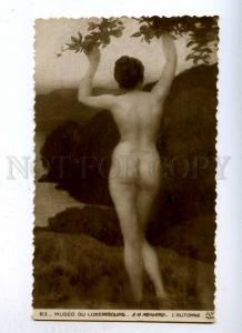 188102 AUTUMN Nude NYMPH by MENARD Vintage Art Nouveau PC