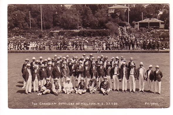 Real Photo, The Canadian Bowlers, Nelson, New Zealand, Canada Sports Team, Used