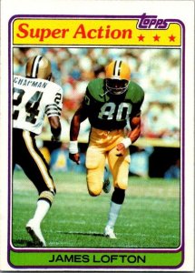 1981 Topps Football Card James Lofton Green Bay Packers sk10363