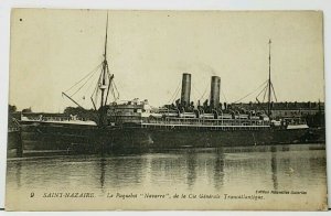 Ship Saint Nazaire Le Paquebot Navarre General Transatlantic Postcard I16