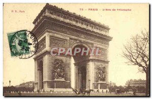 Old Postcard Paris L & # 39Arc De Triomphe