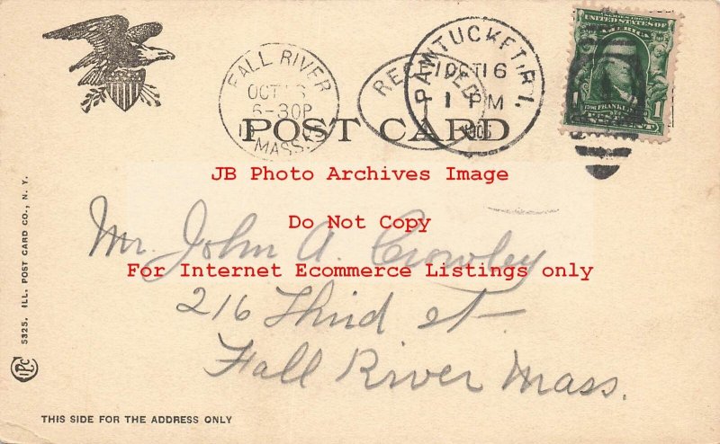 RI, Pawtucket, Rhode Island, US Post Office, Entrance View, IPC No 5325