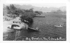 Boat Ramp Launch Big Bend on Colorado River Nevada 1950s Real Photo postcard