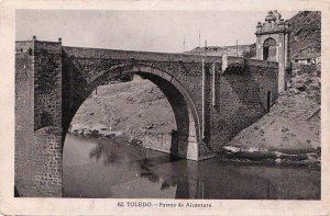 Postcard Puente de Alcantara Toledo Spain Bridge