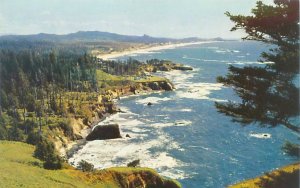 Otter Crest (Rock) Oregon Ocean Scene Chrome Postcard Unused