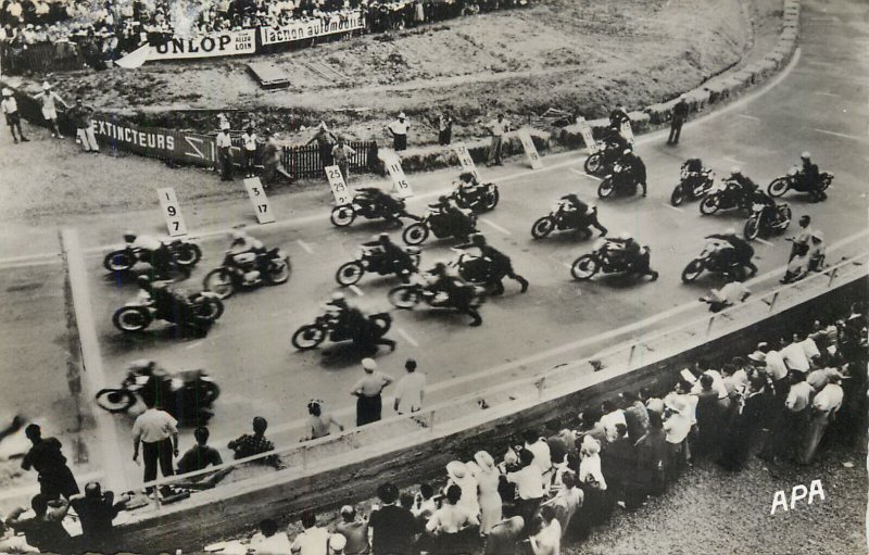 Albi motorcycle circuit semi-modern photo postcard