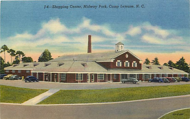 NC, Camp Lejeune, North Carolina,Shopping Center,Midway Park,Curteich No 0BH1441