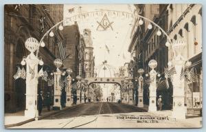 Postcard MD Baltimore Star Spangle Banner Centennial Masons Patriotic RPPC S7