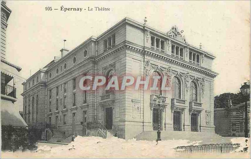 Old Postcard Epernay Theater