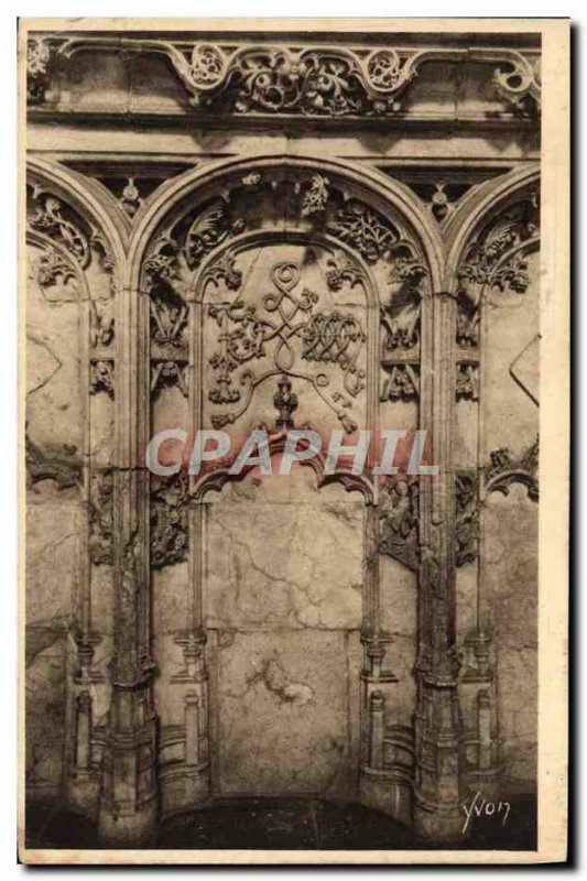 Postcard Old Brou Church Bourg Details of & # 39oratoire Marguerite d & # 39A...